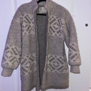 Grey and white wool jacket